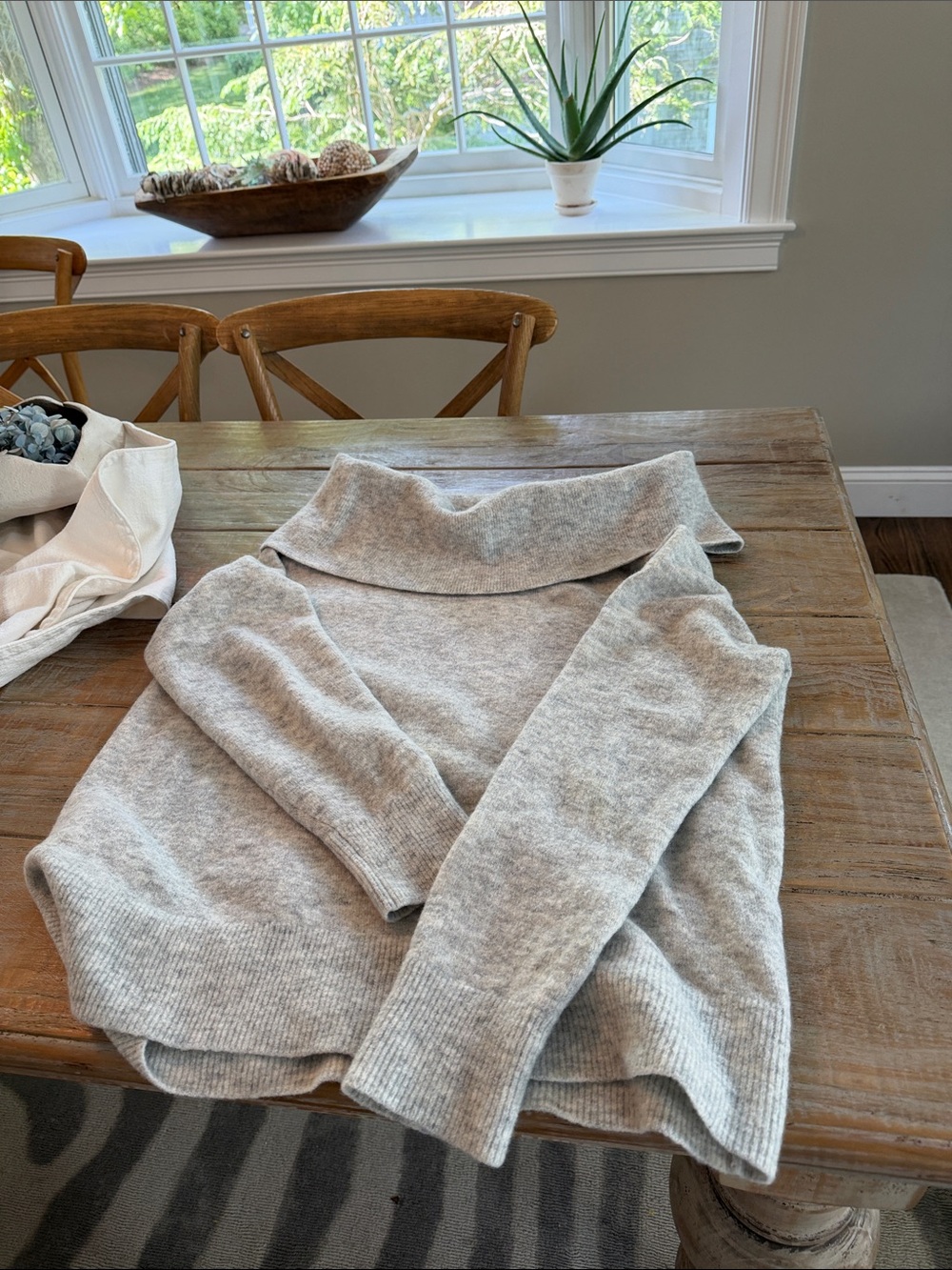 Banana Republic light gray cowl neck sweater size xxl